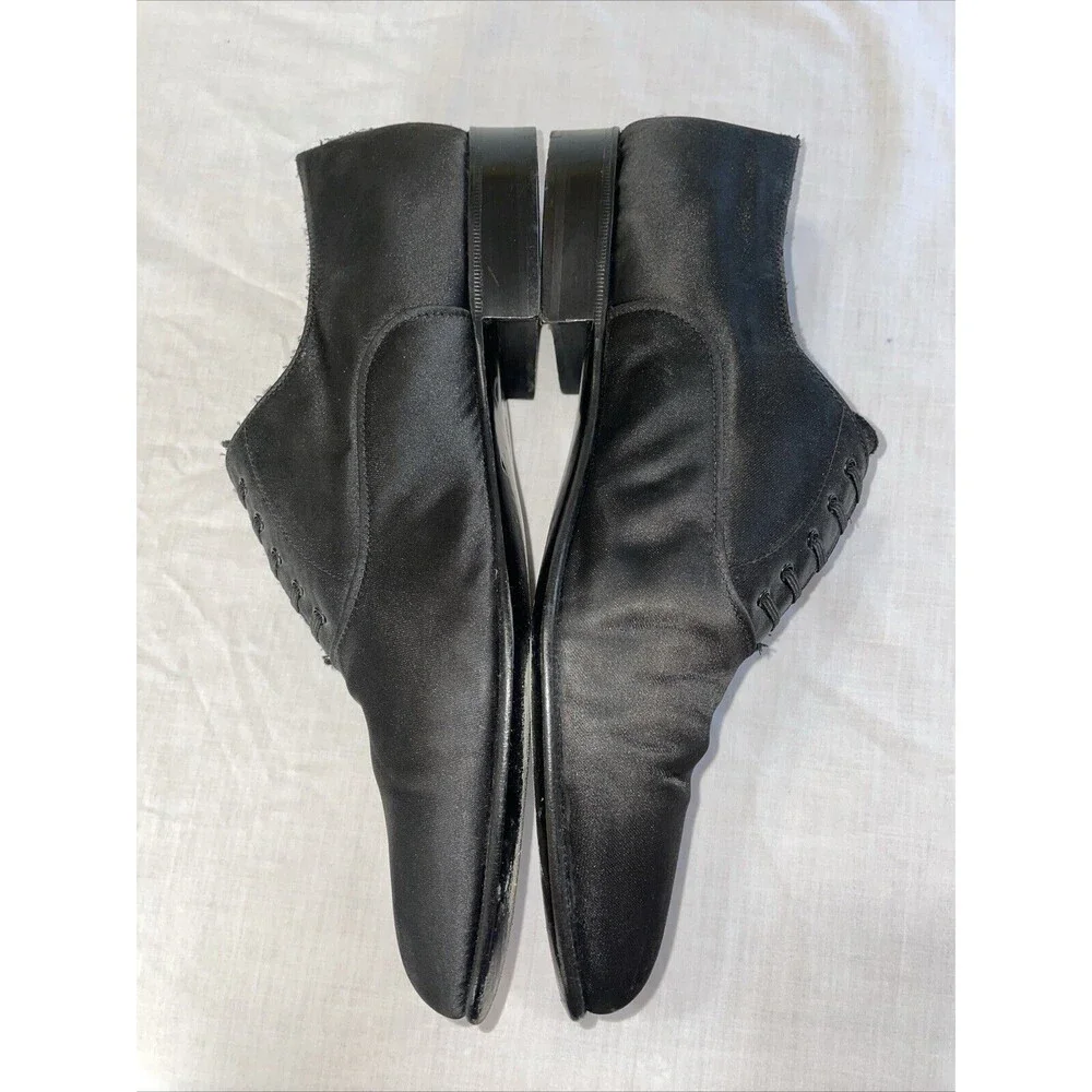 Moreschi Men’s Tuxedo Satin Shoes Size 11 M Black Party Ballroom Business Formal